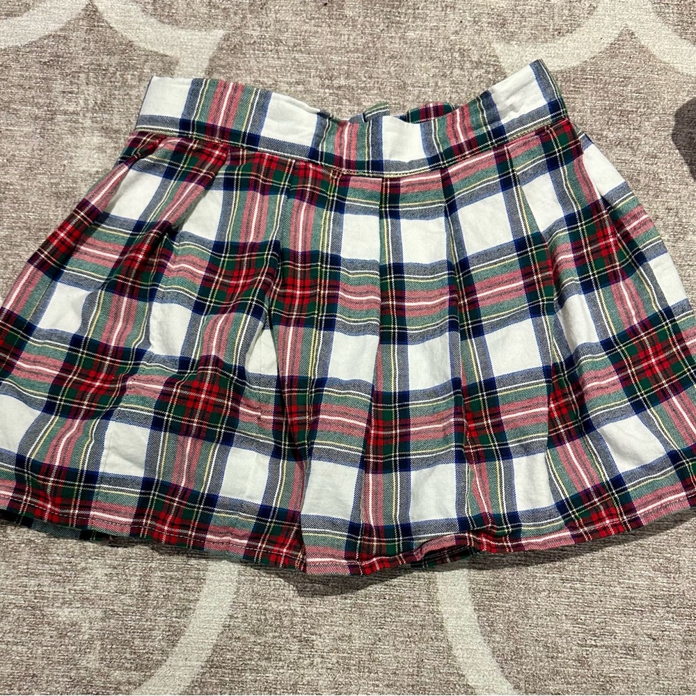 Janie & Jack Girls Plaid Skirt - Red, Blue, White